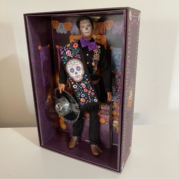 Barbie 2021 Ken Dia De Los Muertos Day of The Dead Doll Mattel - Picture 3 of 5